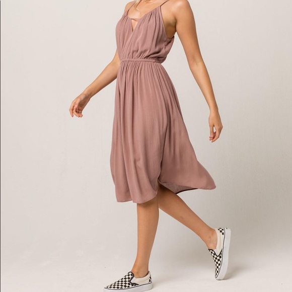 NWT Volcom Smoke Rough Edge MIDI Dress - Picture 3 of 5